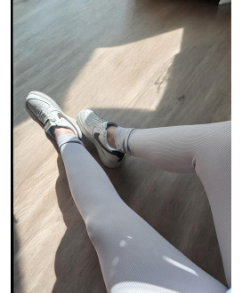 Rebrované nezateplené legíny s vysokým pásom