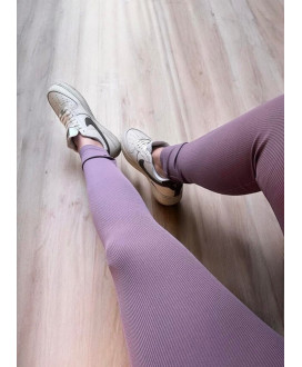 Rebrované legíny s vysokým pásom