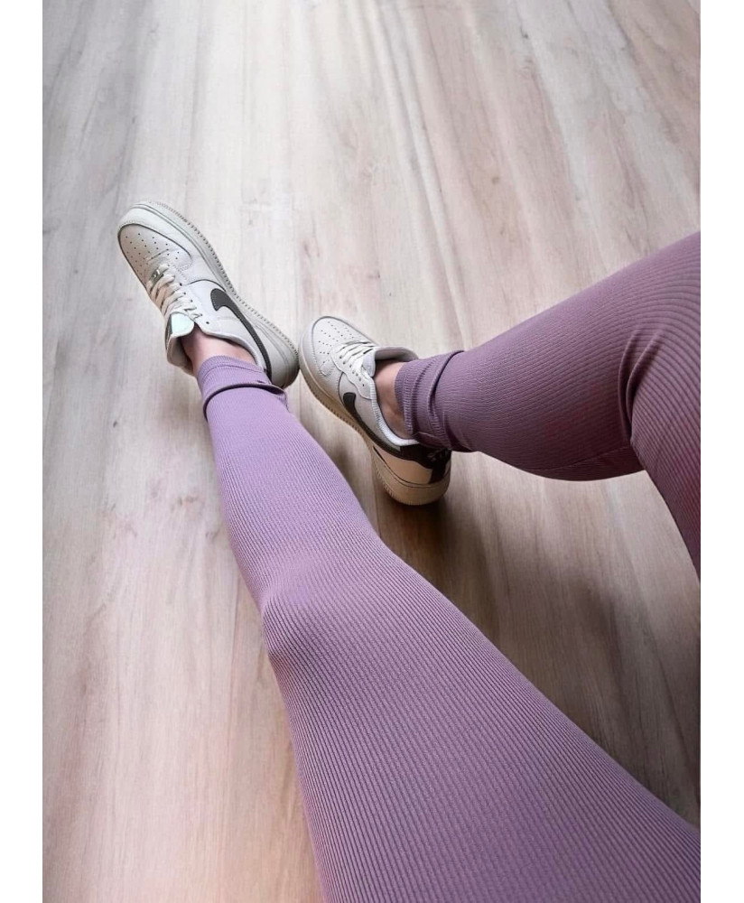 Rebrované legíny s vysokým pásom