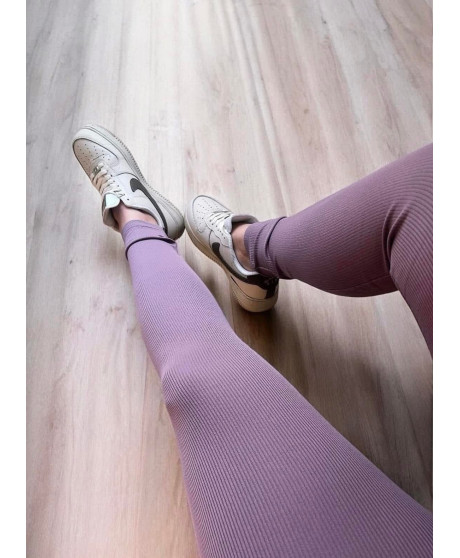 Rebrované legíny s vysokým pásom