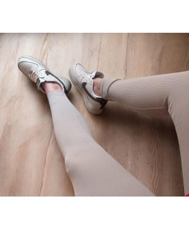 Rebrované nezateplené legíny s vysokým pásom