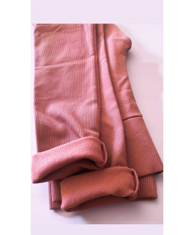 Rebrované zateplené legíny s vysokým pásom