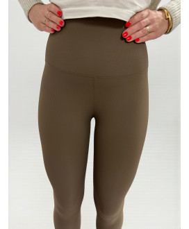 Dámske rebrované legíny s vysokým pevným pásom