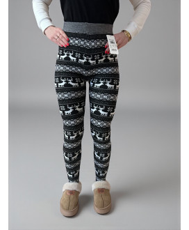 Dámske zateplené vianočné legíny