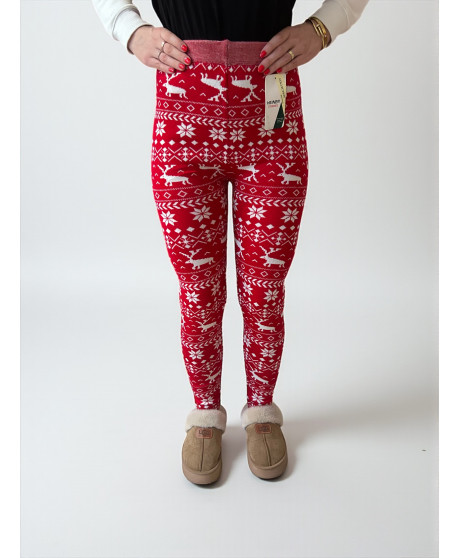 Dámske zateplené vianočné legíny