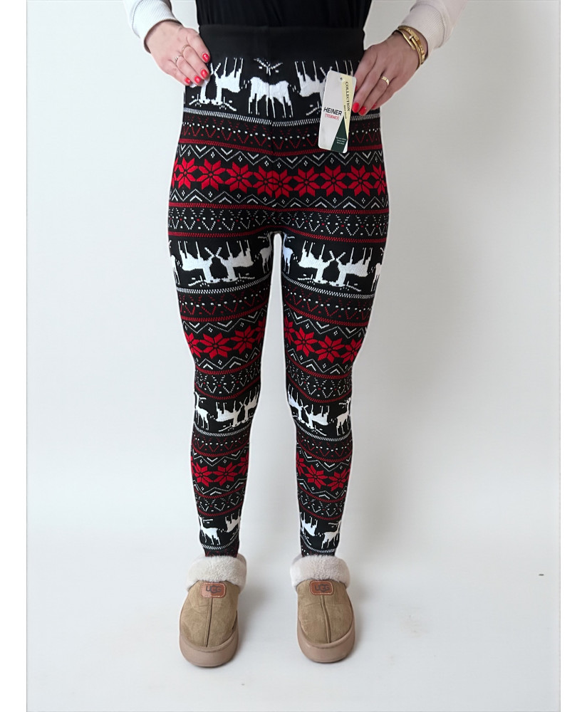 Dámske zateplené vianočné legíny