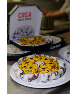 Ponožky s potlačou pizze – súprava 4 párov unisex v originálnom balení