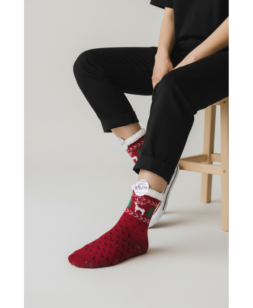 Teplé dámske ponožky s vianočným motívom