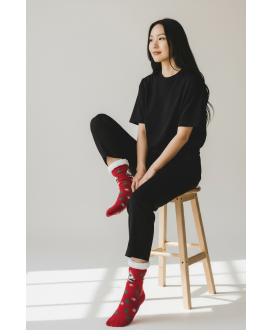 Teplé dámske ponožky s vianočným motívom