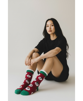 Teplé dámske ponožky s vianočným motívom