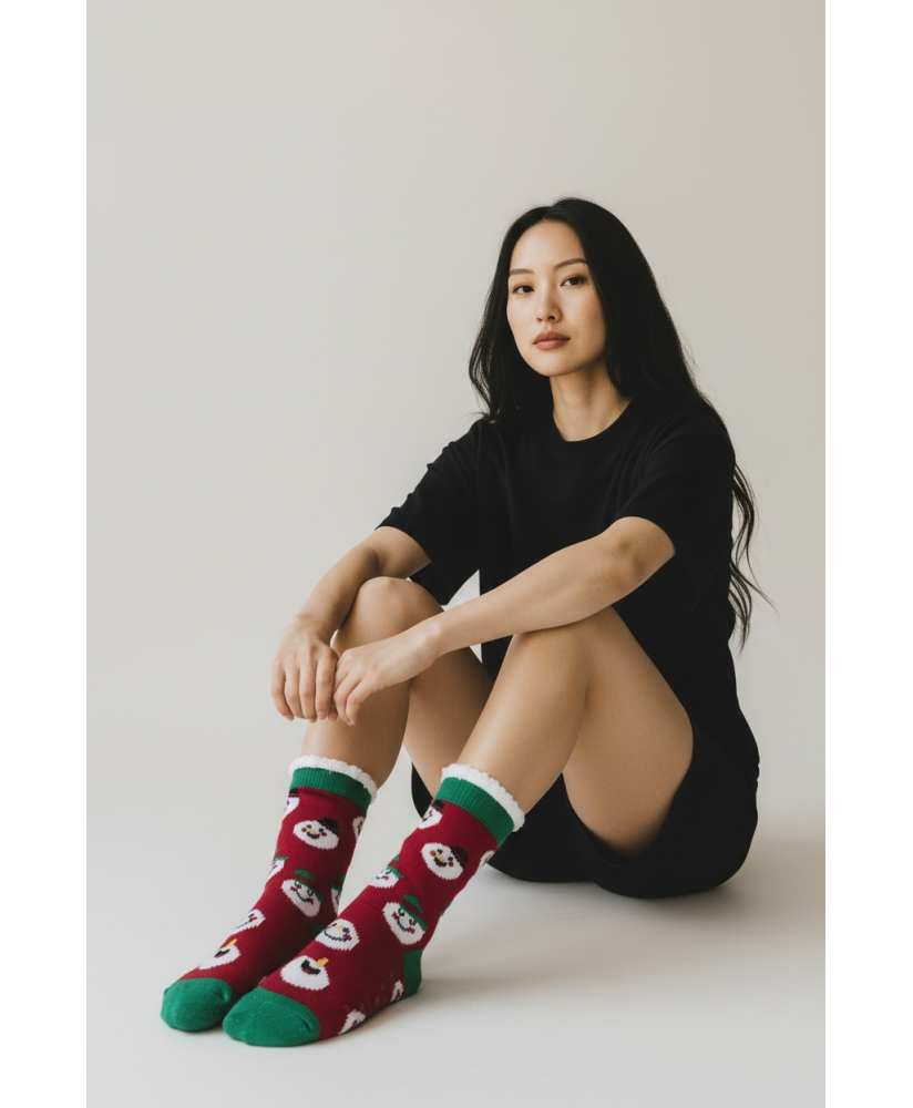 Teplé dámske ponožky s vianočným motívom