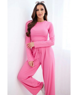 Dámsky viskózový komplet s blúzkou a širokými...