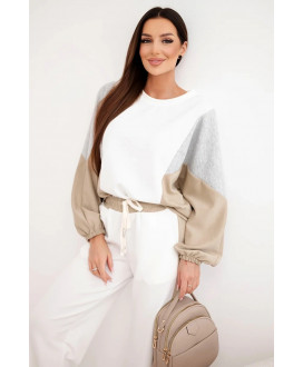 Dámsky komplet z mäkkého materiálu s voľnou...