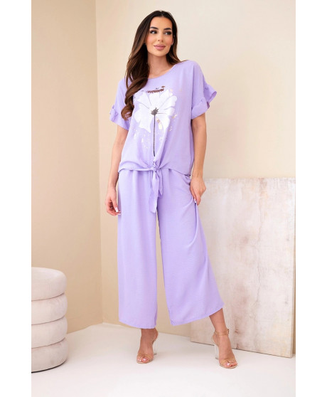 Dámsky viskózový komplet s blúzkou