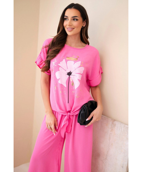 Dámsky viskózový komplet s blúzkou