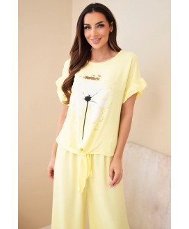 Dámsky viskózový komplet s blúzkou