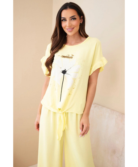 Dámsky viskózový komplet s blúzkou