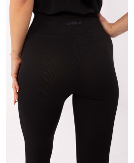 Rebrované legíny s vysokým pásom