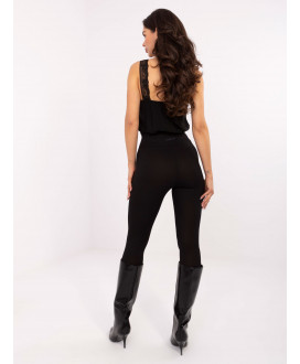 Rebrované legíny s vysokým pásom