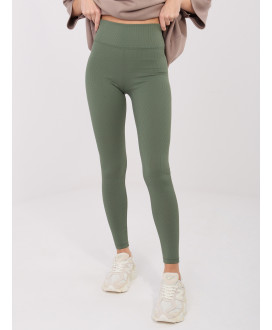 Rebrované legíny s vysokým pásom