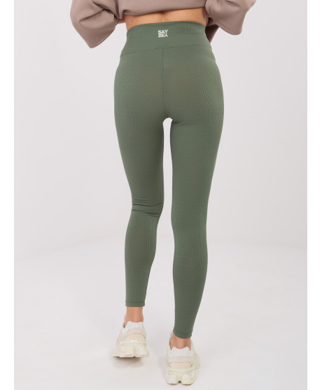 Rebrované legíny s vysokým pásom