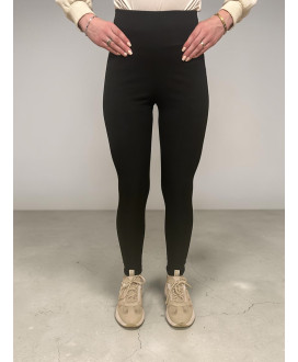 Push up legíny AMANDA čierne rebrované